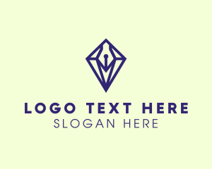 Poet - Diamond Pen Literature logo design