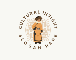 Mongolian Traditional Attire logo design