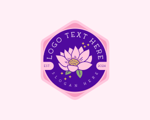 Emblem - Nature Lotus Flower logo design
