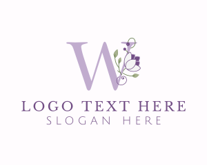 Botanist - Lotus Letter W logo design
