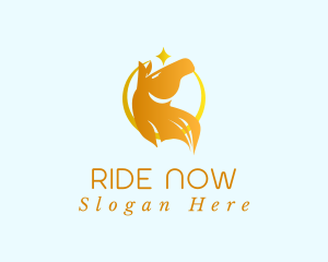 Gold Star Horse logo design