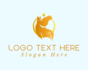 Horse Riding - Gold Star Horse logo design