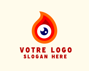 Hot - Fire Eye Vision logo design
