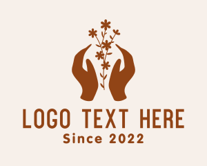 Artisinal - Daisy Plant Hands logo design
