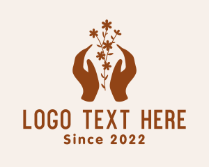 Herbalist - Daisy Plant Hands logo design