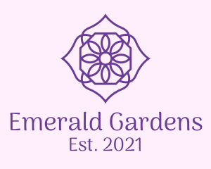 Purple Flower Petals  logo design