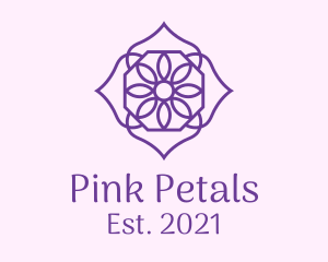 Purple Flower Petals  logo design