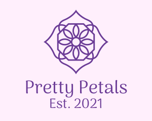 Purple Flower Petals  logo design