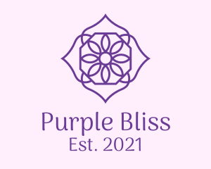 Purple Flower Petals  logo design