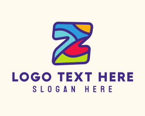 Child - Playful Colorful Letter Z logo design
