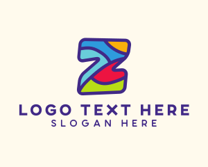 Nursery - Playful Colorful Letter Z logo design