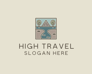 Outdoor Travel Lagoon  logo design