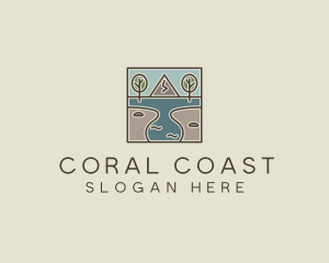 Outdoor Travel Lagoon  logo design