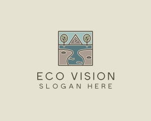 Outdoor Travel Lagoon  logo design