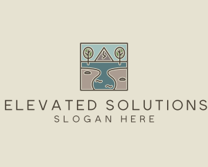 Outdoor Travel Lagoon  logo design