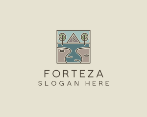 Outdoor Travel Lagoon  logo design