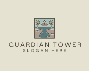 Outdoor Travel Lagoon  logo design