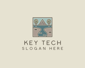 Outdoor Travel Lagoon  logo design