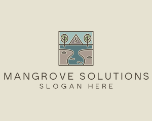 Outdoor Travel Lagoon  logo design