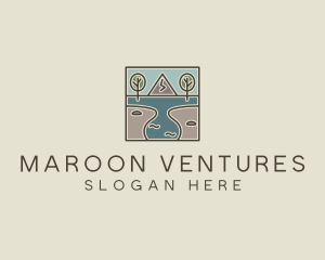 Outdoor Travel Lagoon  logo design