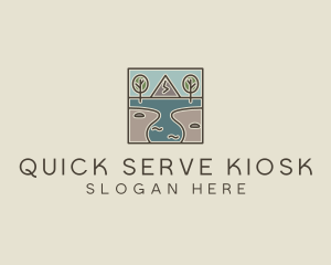 Outdoor Travel Lagoon  logo design