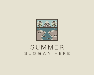 Outdoor Travel Lagoon  logo design