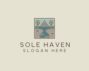 Outdoor Travel Lagoon  logo design