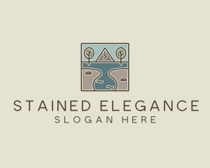 Outdoor Travel Lagoon  logo design