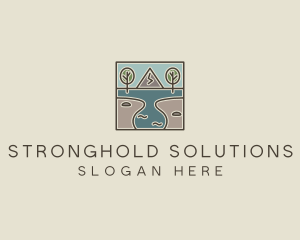 Outdoor Travel Lagoon  logo design