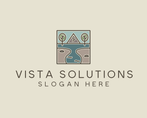 Outdoor Travel Lagoon  logo design