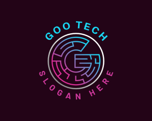 Labyrinth Tech Letter G logo design