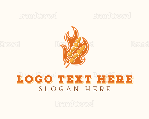 Flame Barbecue Cooking Logo