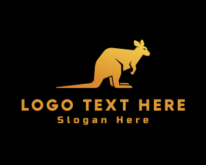 Joey - Gold Wild Kangaroo logo design