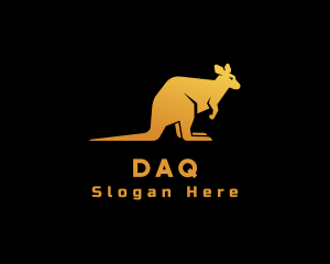 Gold Wild Kangaroo Logo