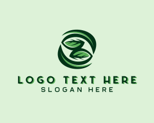Vegan - Eco Leaf Organic Spa logo design