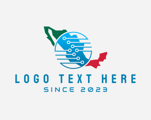 Connection - Digital Network Mexico Technology logo design