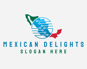 Digital Network Mexico Technology  logo design