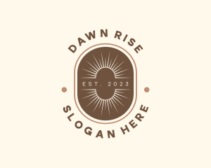 Dawn - Sun Pattern Badge logo design