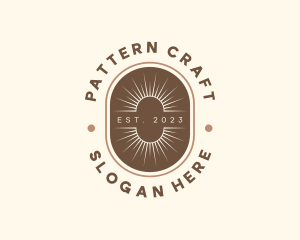 Sun Pattern Badge logo design