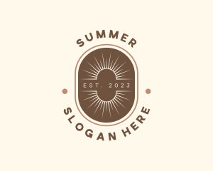 Sun Pattern Badge logo design