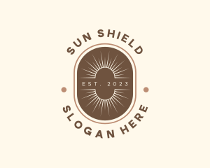 Sun Pattern Badge logo design