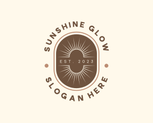 Sunlight - Sun Pattern Badge logo design