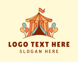 Event Rental - Fun Balloon Circus Tent logo design