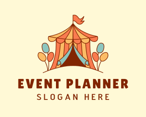 Indoor Playground - Fun Balloon Circus Tent logo design