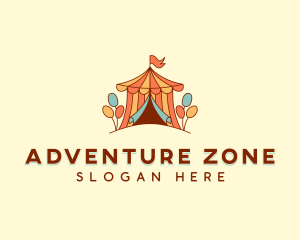 Attractions - Fun Balloon Circus Tent logo design