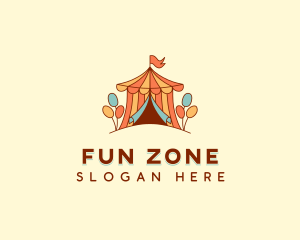 Fun Balloon Circus Tent logo design