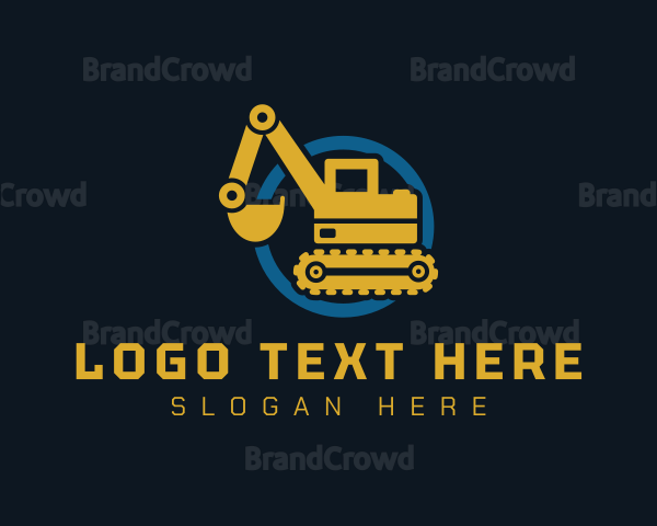 Heavy Equipment Excavator Logo