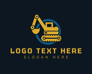 Machine-operator - Heavy Equipment Excavator logo design