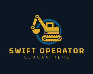 Construction Excavator Mining logo design