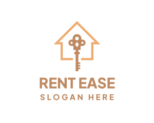 Modern House Key  logo design